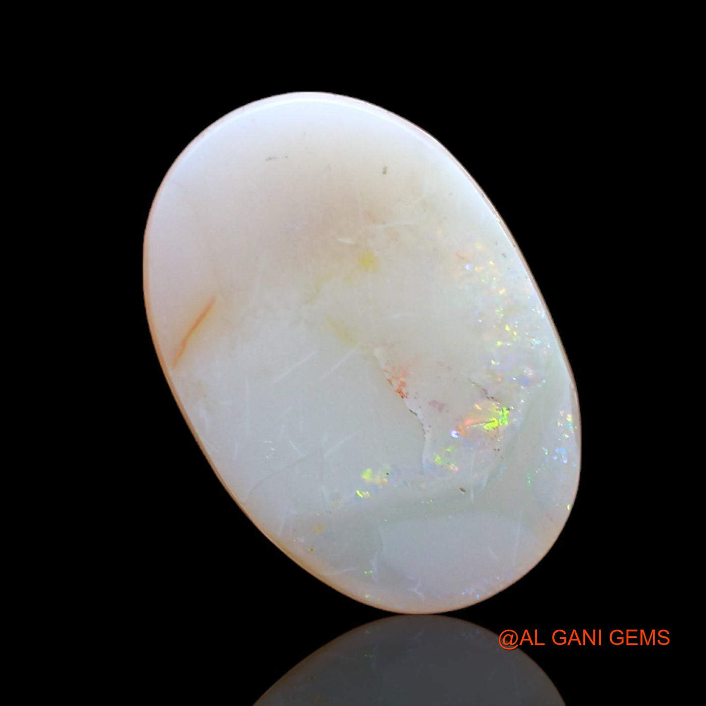 2.00 Cts Natural Australian Fire Opal Loose Gemstone Oval Cabochon 14x9x5 mm AB-882