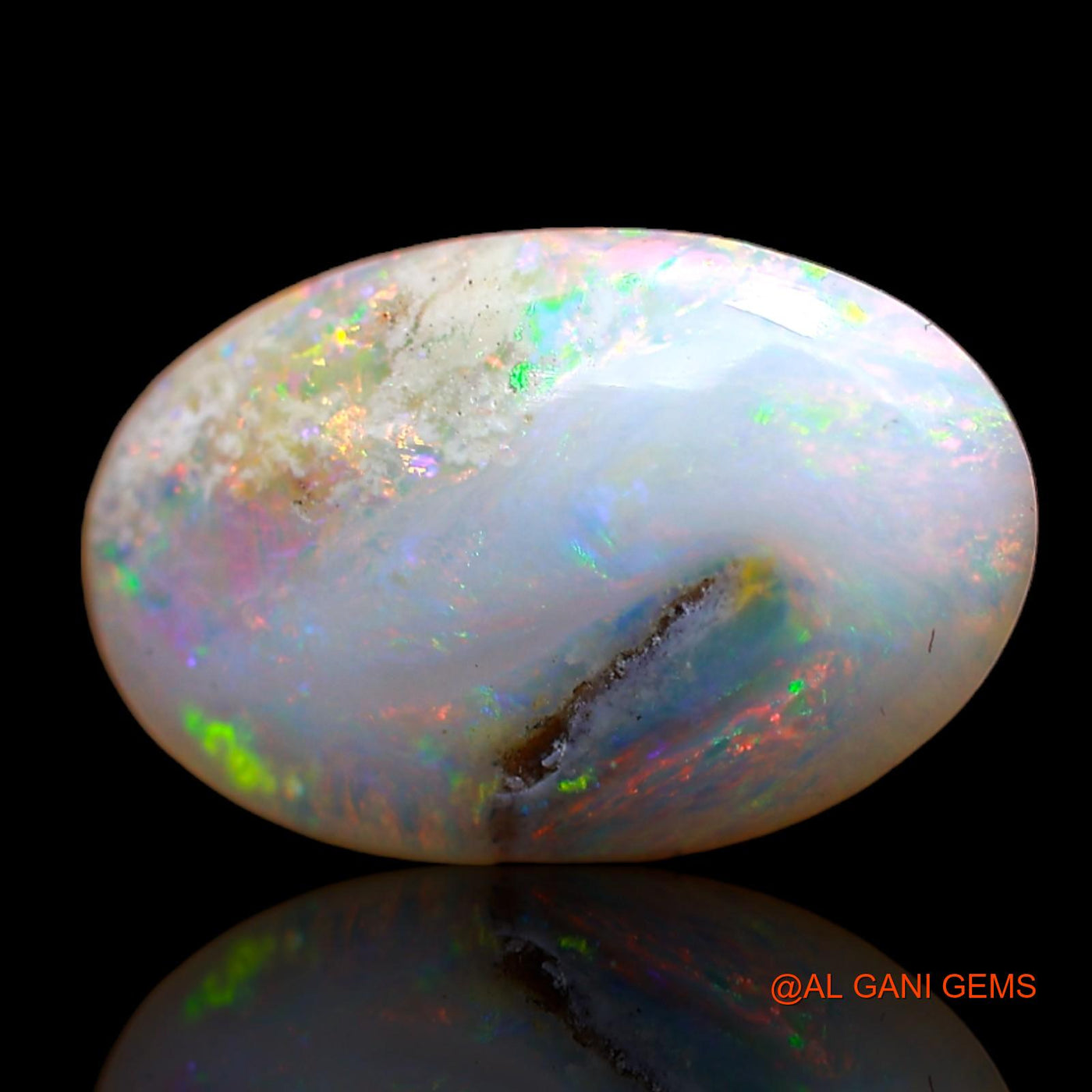 2.00 Cts Natural Australian Fire Opal Loose Gemstone Oval Cabochon 14x8x3 mm AB-883