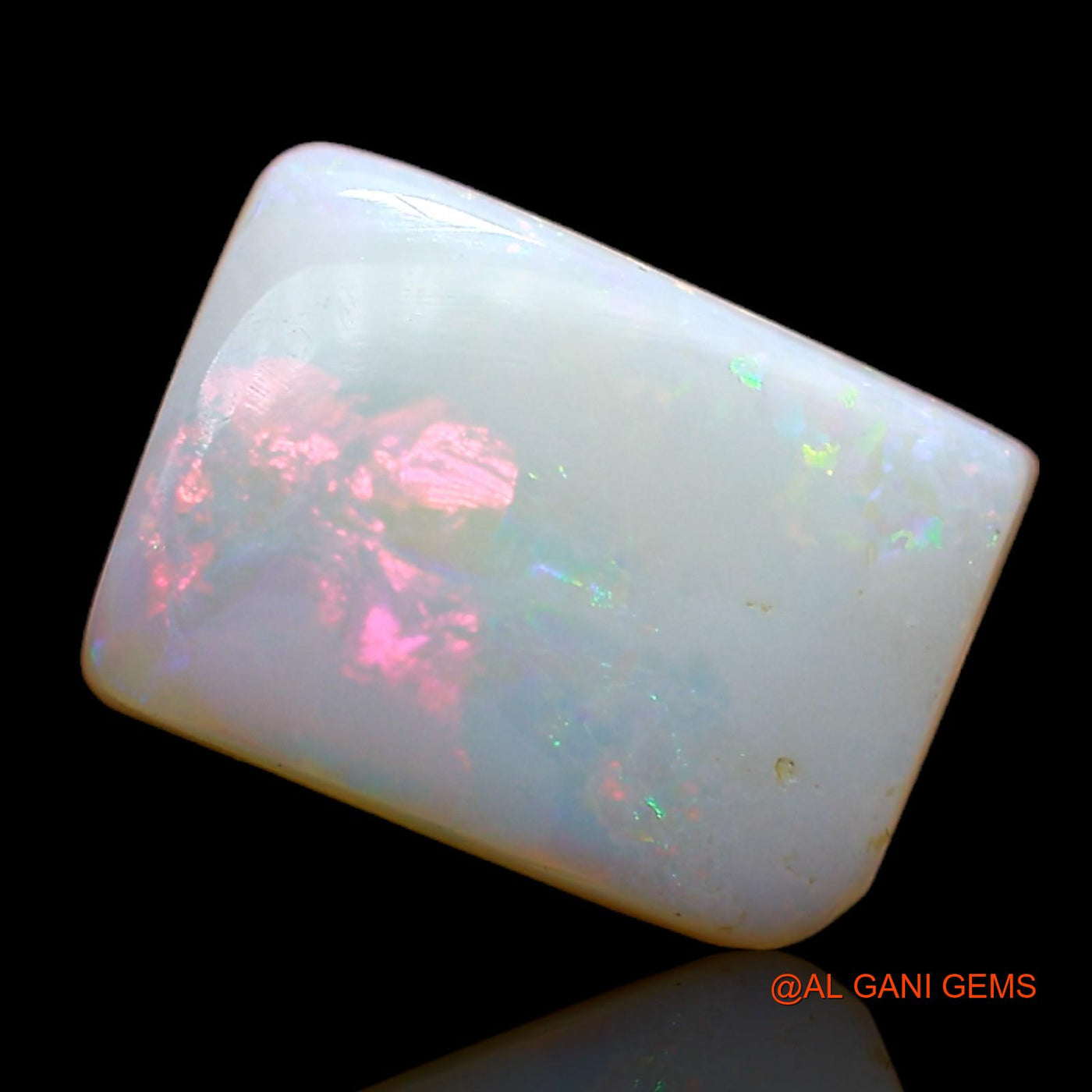 3.00 Cts Natural Australian Fire Opal Square Cabochon Loose Gemstone For Jewelry 12x8x3 mm AB-884