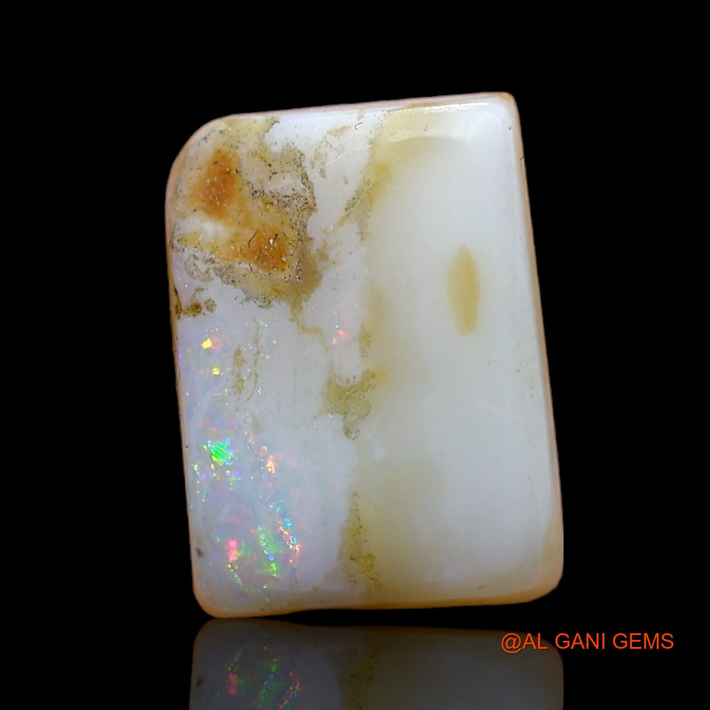 3.00 Cts Natural Australian Fire Opal Square Cabochon Loose Gemstone For Jewelry 12x8x3 mm AB-884