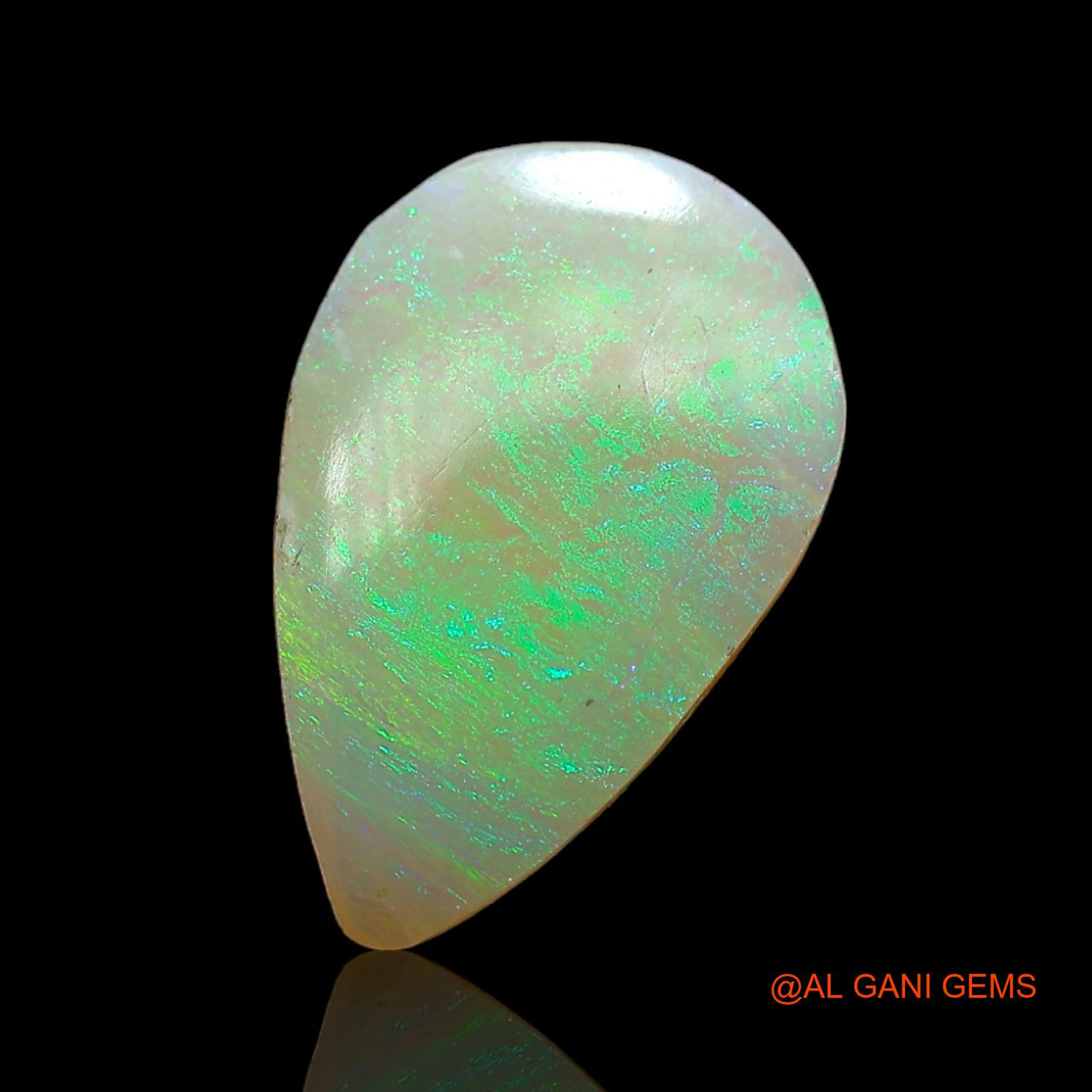 2.00 Cts Natural Australian Fire Opal Loose Gemstone Pear Cabochon 14x9x3 mm AB-886