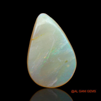 2.00 Cts Natural Australian Fire Opal Loose Gemstone Pear Cabochon 14x9x3 mm AB-886