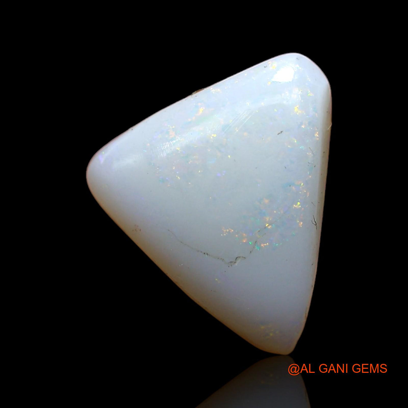 2.00 Cts Natural Australian Fire Opal Trillion Cabochon Loose Gemstone For Jewelry 13x10x3 mm AB-888