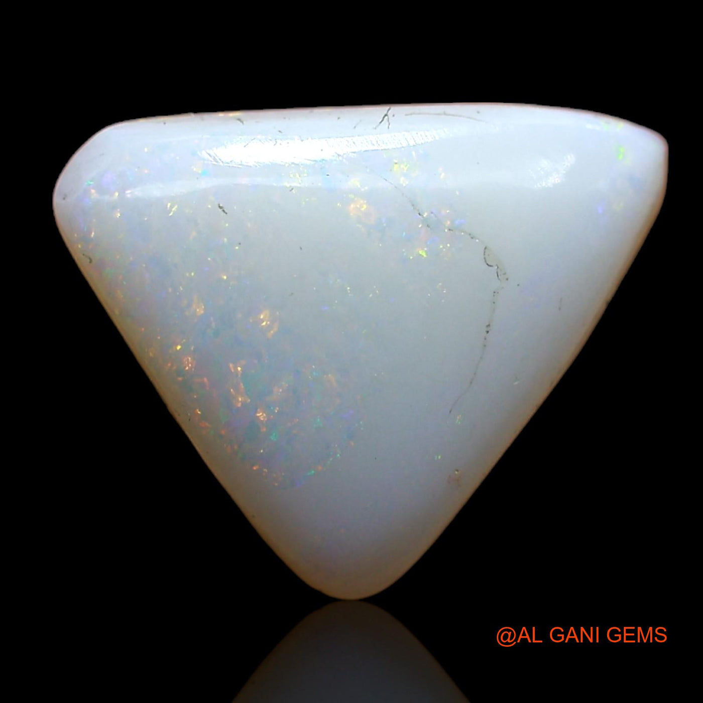 2.00 Cts Natural Australian Fire Opal Trillion Cabochon Loose Gemstone For Jewelry 13x10x3 mm AB-888