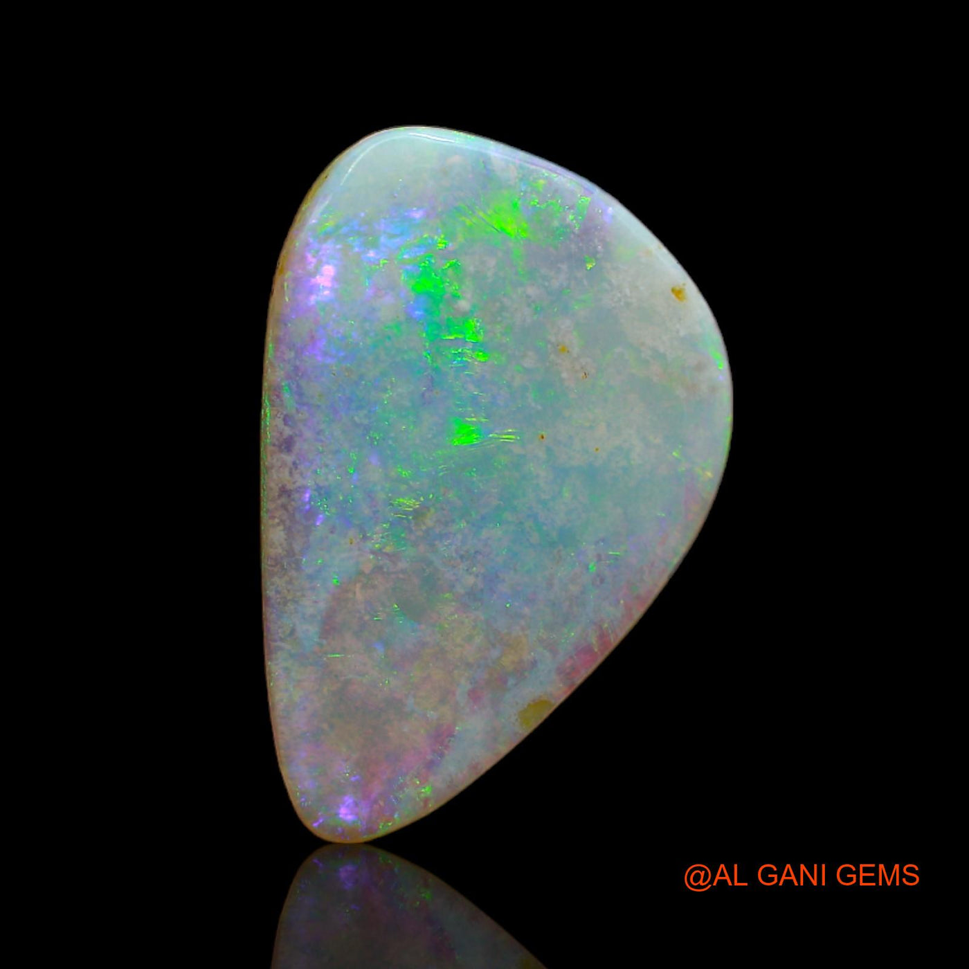 5.00 Cts Natural Australian Fire Opal Loose Gemstone Fancy Cabochon 19x13x1 mm AB-88