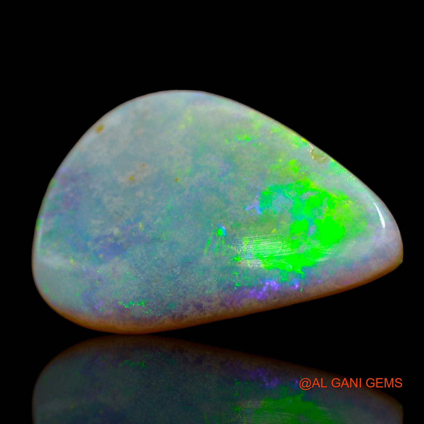 5.00 Cts Natural Australian Fire Opal Loose Gemstone Fancy Cabochon 19x13x1 mm AB-88