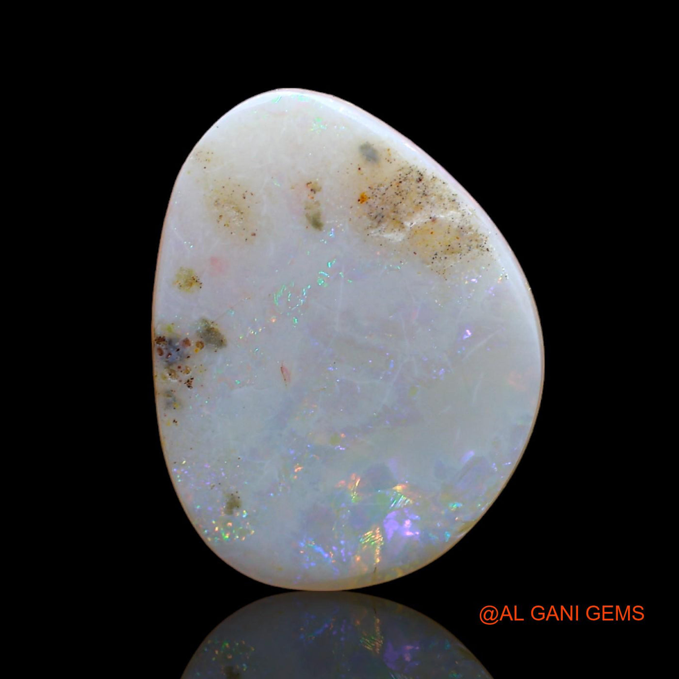 2.00 Cts Unheated Australian Fire Opal Loose Gemstone Fancy Cabochon Natural 16x12x2 mm AB-891