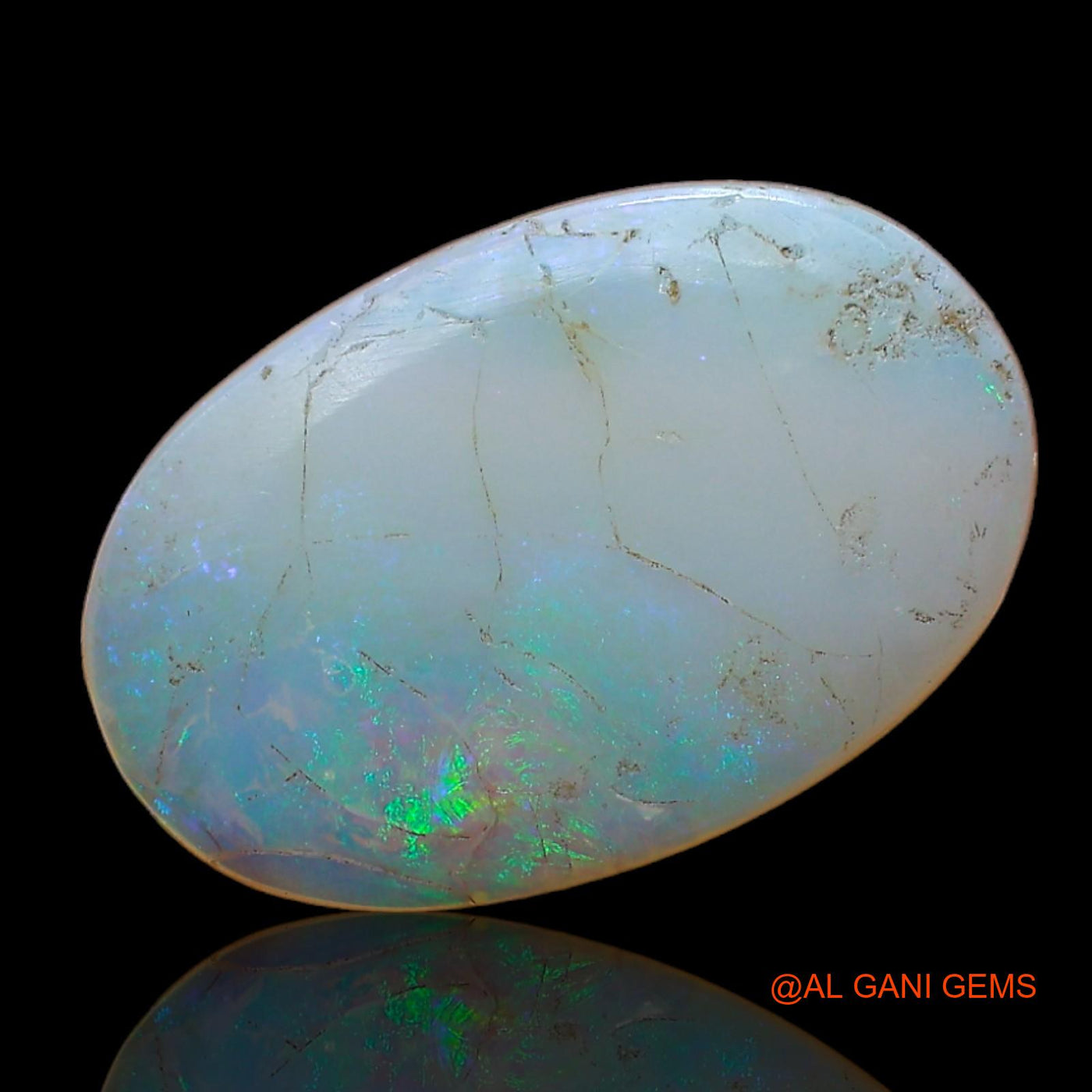 2.00 Cts Natural Australian Fire Opal Loose Gemstone Oval Cabochon 15x10x3 mm AB-894
