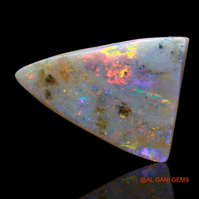 8.05 Cts Natural Australian Fire Opal Loose Gemstone Trillion Cabochon 21x16x4 mm AB-8