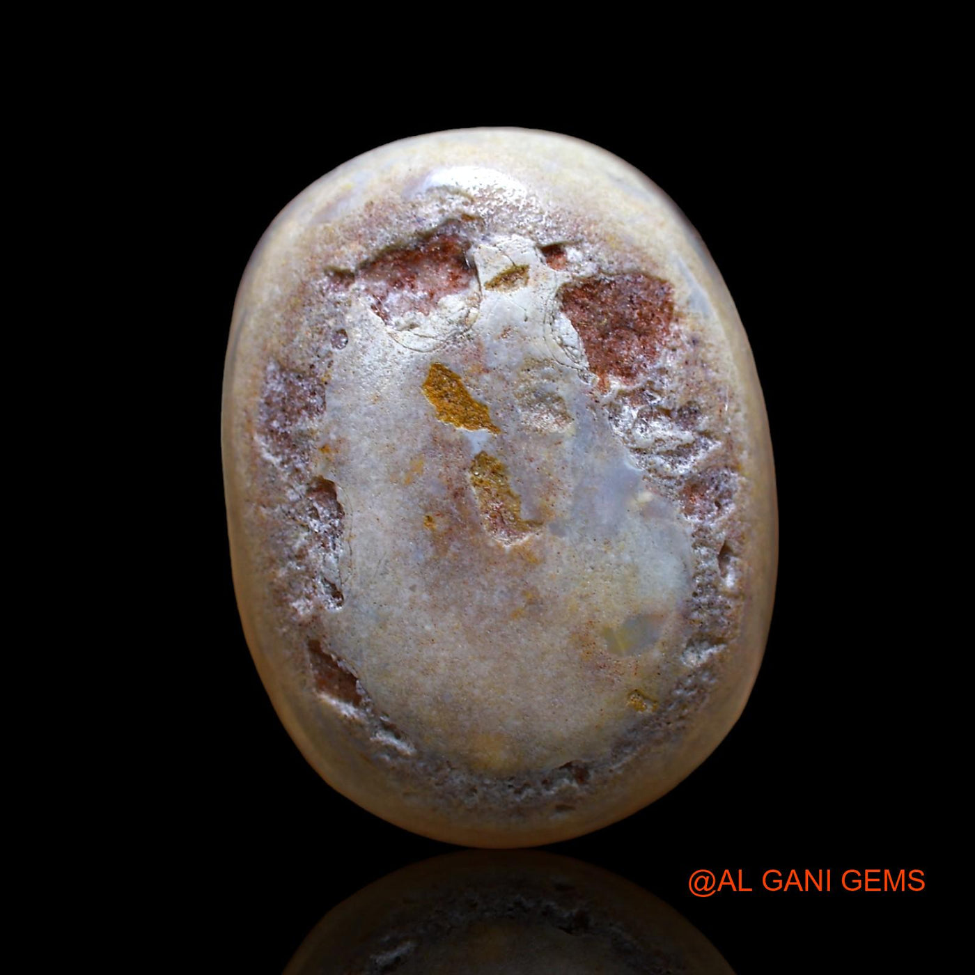 31.00 Cts Natural Australian Fire Opal Loose Gemstone Oval Cabochon 23x18x11 mm AB-904