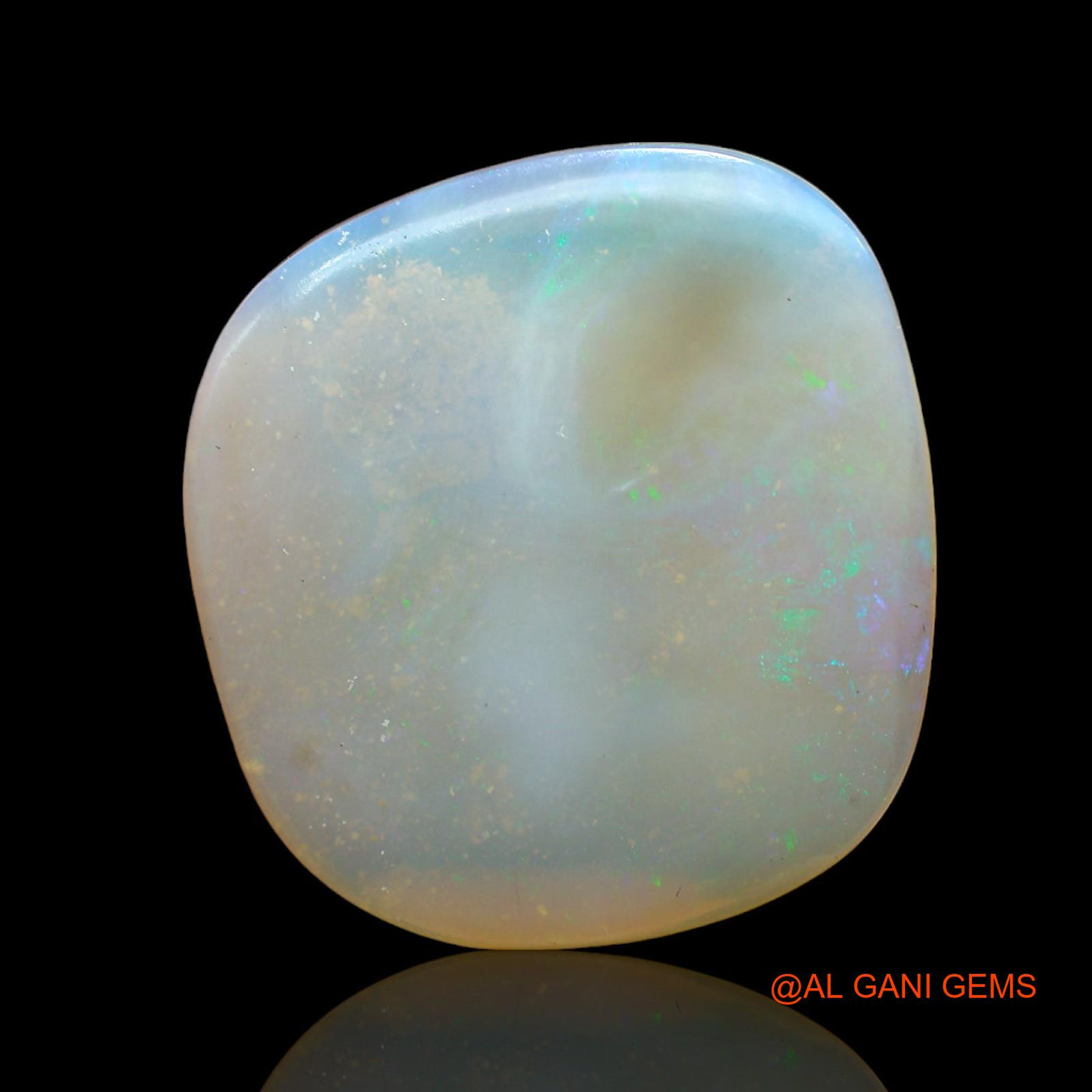 Natural Untreated Fire Opal Loose Gemstone Fancy Cabochon From Australia 8.00 Cts 21x20x2 mm AB-905