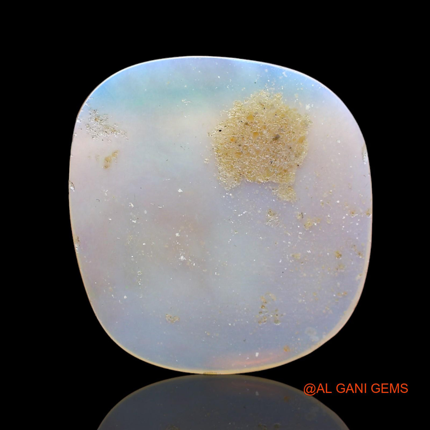 Natural Untreated Fire Opal Loose Gemstone Fancy Cabochon From Australia 8.00 Cts 21x20x2 mm AB-905