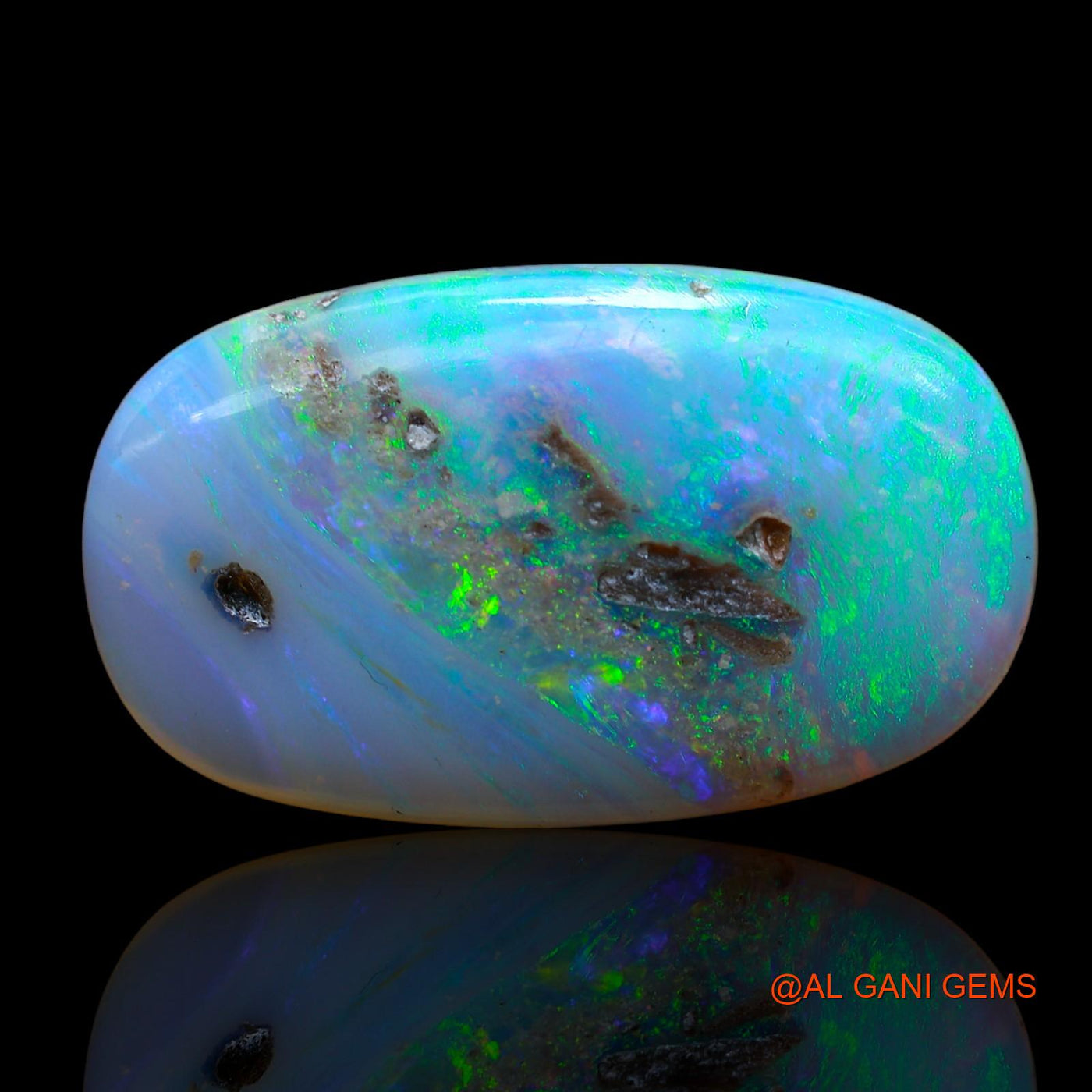 Natural Fire Opal Gemstone 14.00 Cts Loose Oval Cabochon From Australia 25x14x5 mm AB-907