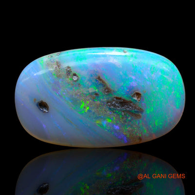 Natural Fire Opal Gemstone 14.00 Cts Loose Oval Cabochon From Australia 25x14x5 mm AB-907