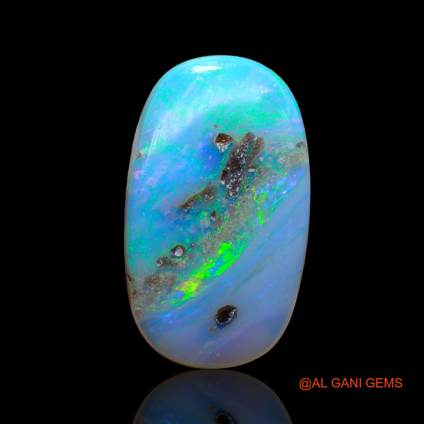 Natural Fire Opal Gemstone 14.00 Cts Loose Oval Cabochon From Australia 25x14x5 mm AB-907
