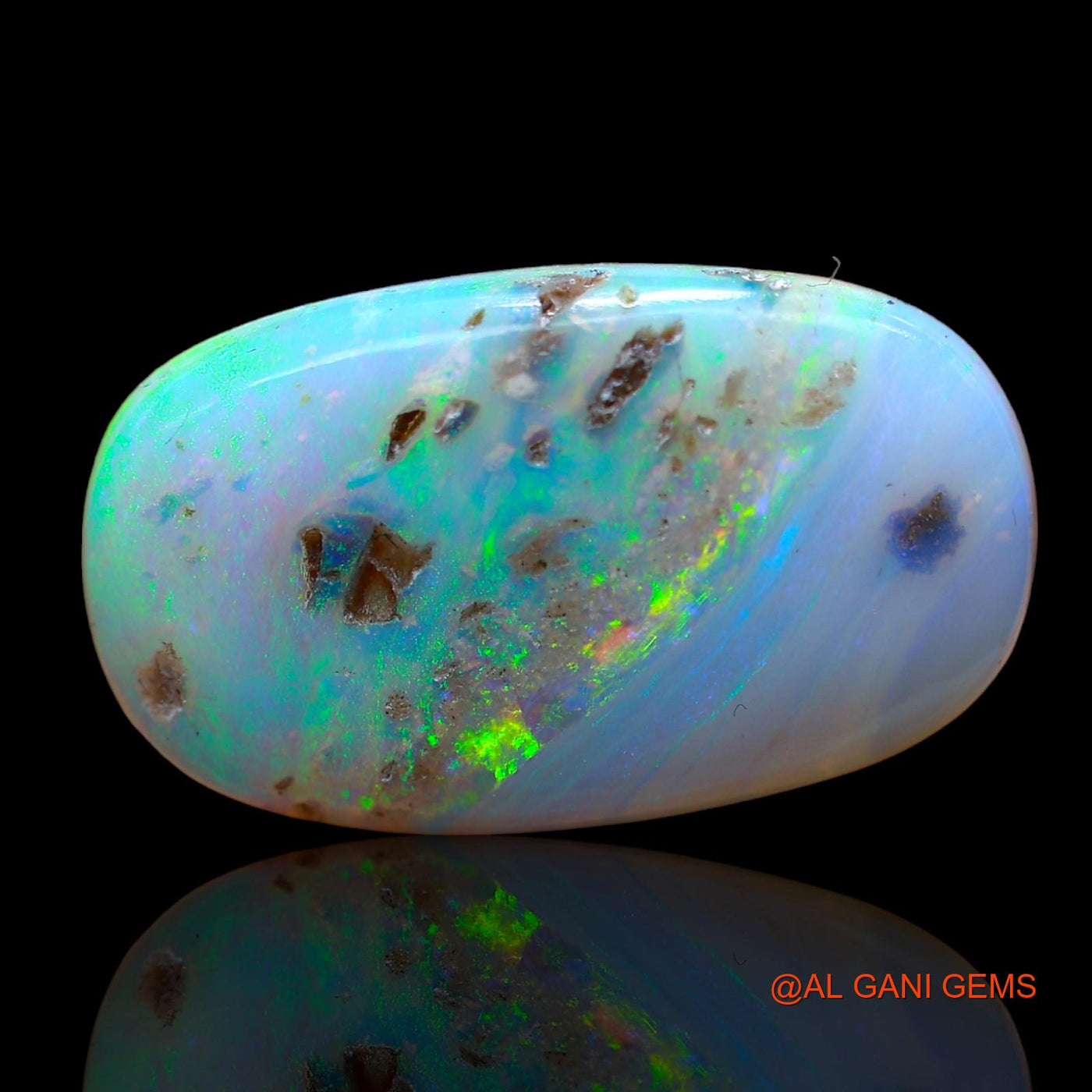 Natural Fire Opal Gemstone 14.00 Cts Loose Oval Cabochon From Australia 25x14x5 mm AB-907