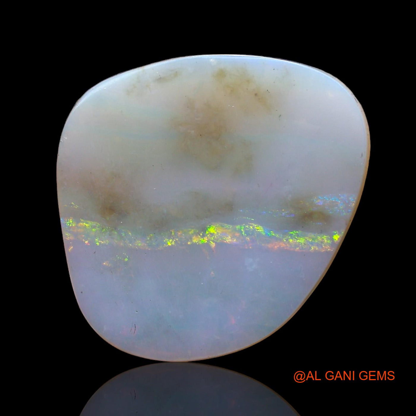5.00 Cts Natural Australian Fire Opal Loose Gemstone Fancy Cabochon 18x19x2 mm AB-911