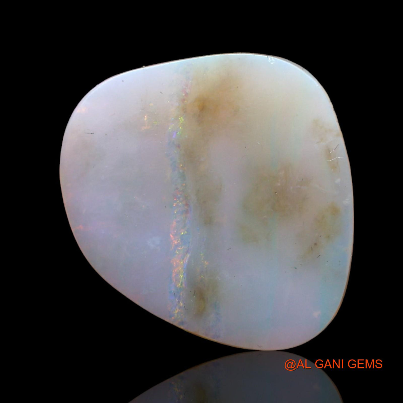 5.00 Cts Natural Australian Fire Opal Loose Gemstone Fancy Cabochon 18x19x2 mm AB-911