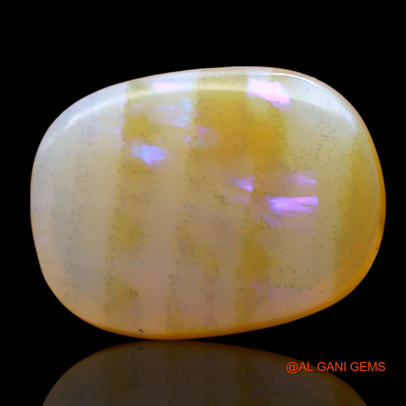 Natural Untreated Fire Opal Loose Gemstone Oval Cabochon From Australia 14.00 Cts 19x14x7 mm AB-913