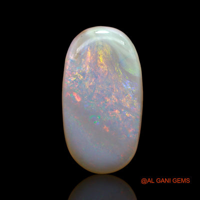 7.00 Cts Unheated Australian Fire Opal Loose Gemstone Oval Cabochon Natural 21x11x4 mm AB-916