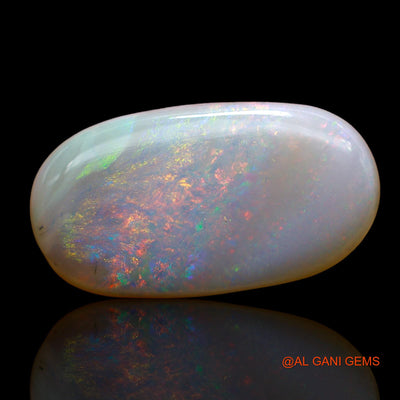 7.00 Cts Unheated Australian Fire Opal Loose Gemstone Oval Cabochon Natural 21x11x4 mm AB-916