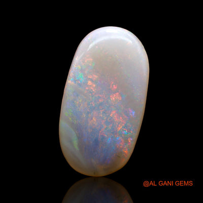 7.00 Cts Unheated Australian Fire Opal Loose Gemstone Oval Cabochon Natural 21x11x4 mm AB-916