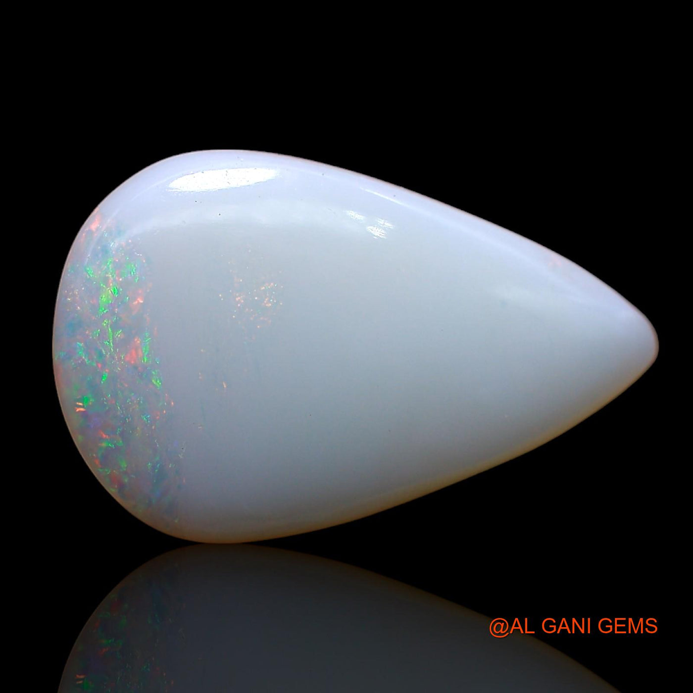 Natural Untreated Fire Opal Loose Gemstone Pear Cabochon From Australia 6.00 Cts 21x11x4 mm AB-917