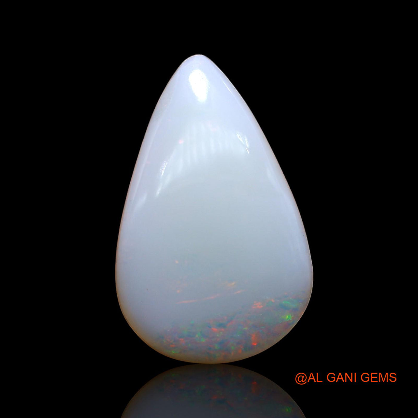Natural Untreated Fire Opal Loose Gemstone Pear Cabochon From Australia 6.00 Cts 21x11x4 mm AB-917