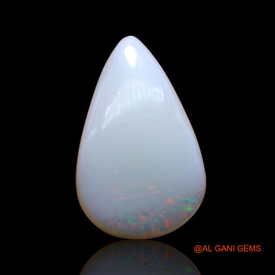 Natural Untreated Fire Opal Loose Gemstone Pear Cabochon From Australia 6.00 Cts 21x11x4 mm AB-917