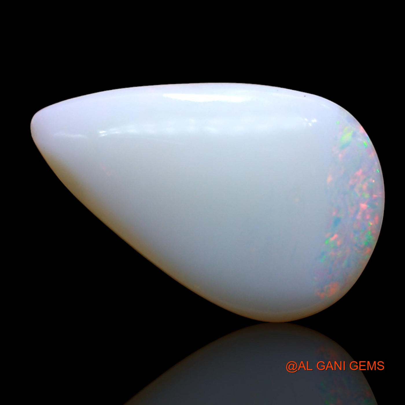 Natural Untreated Fire Opal Loose Gemstone Pear Cabochon From Australia 6.00 Cts 21x11x4 mm AB-917