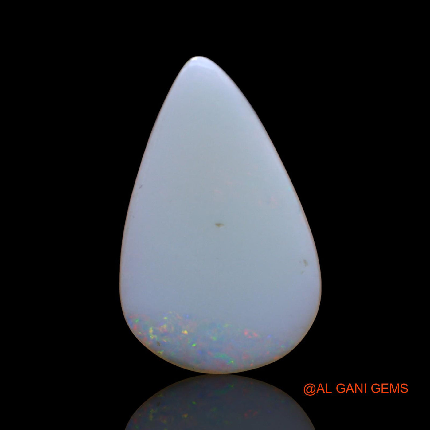 Natural Untreated Fire Opal Loose Gemstone Pear Cabochon From Australia 6.00 Cts 21x11x4 mm AB-917