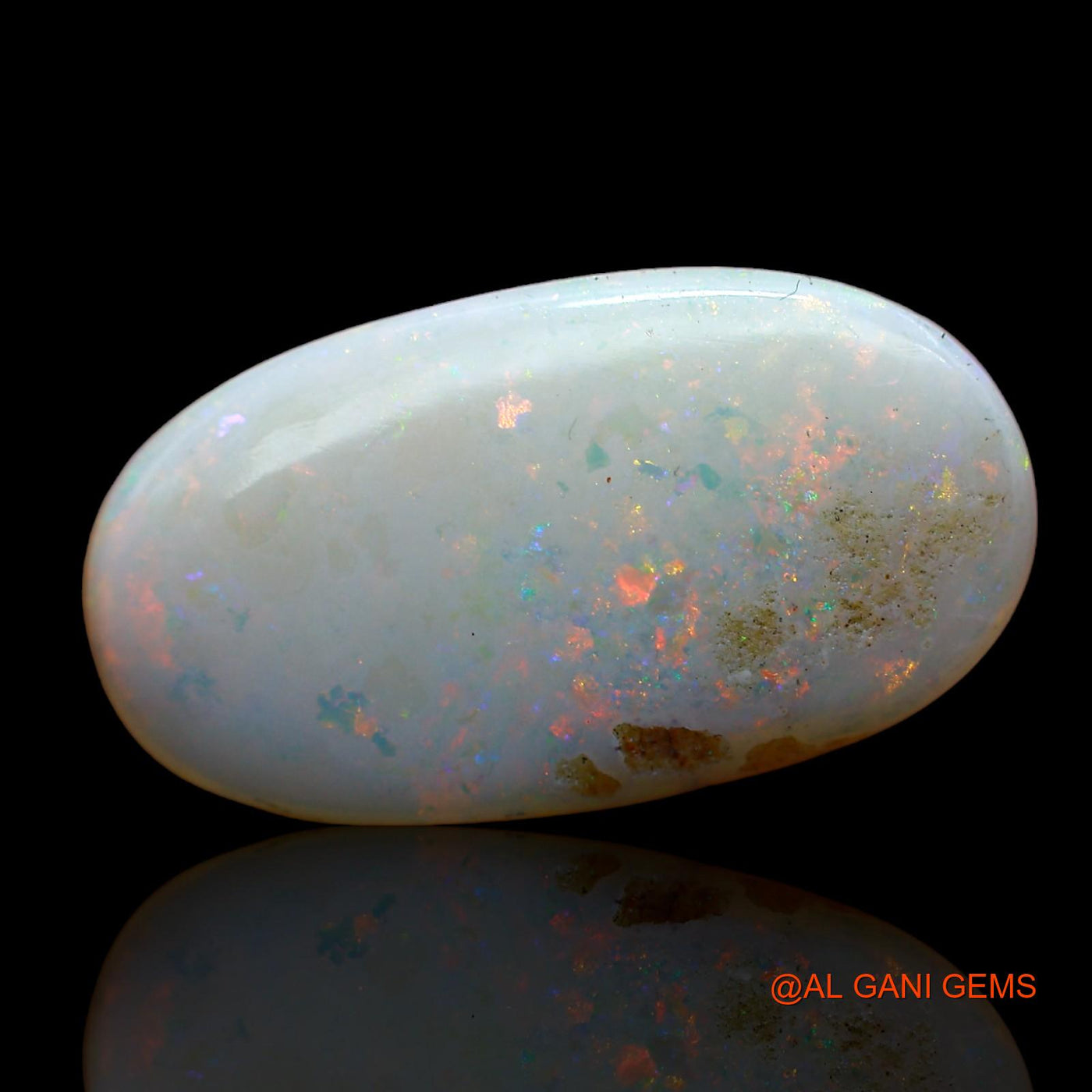 8.00 Cts Natural Australian Fire Opal Loose Gemstone Oval Cabochon 20x11x4 mm AB-918
