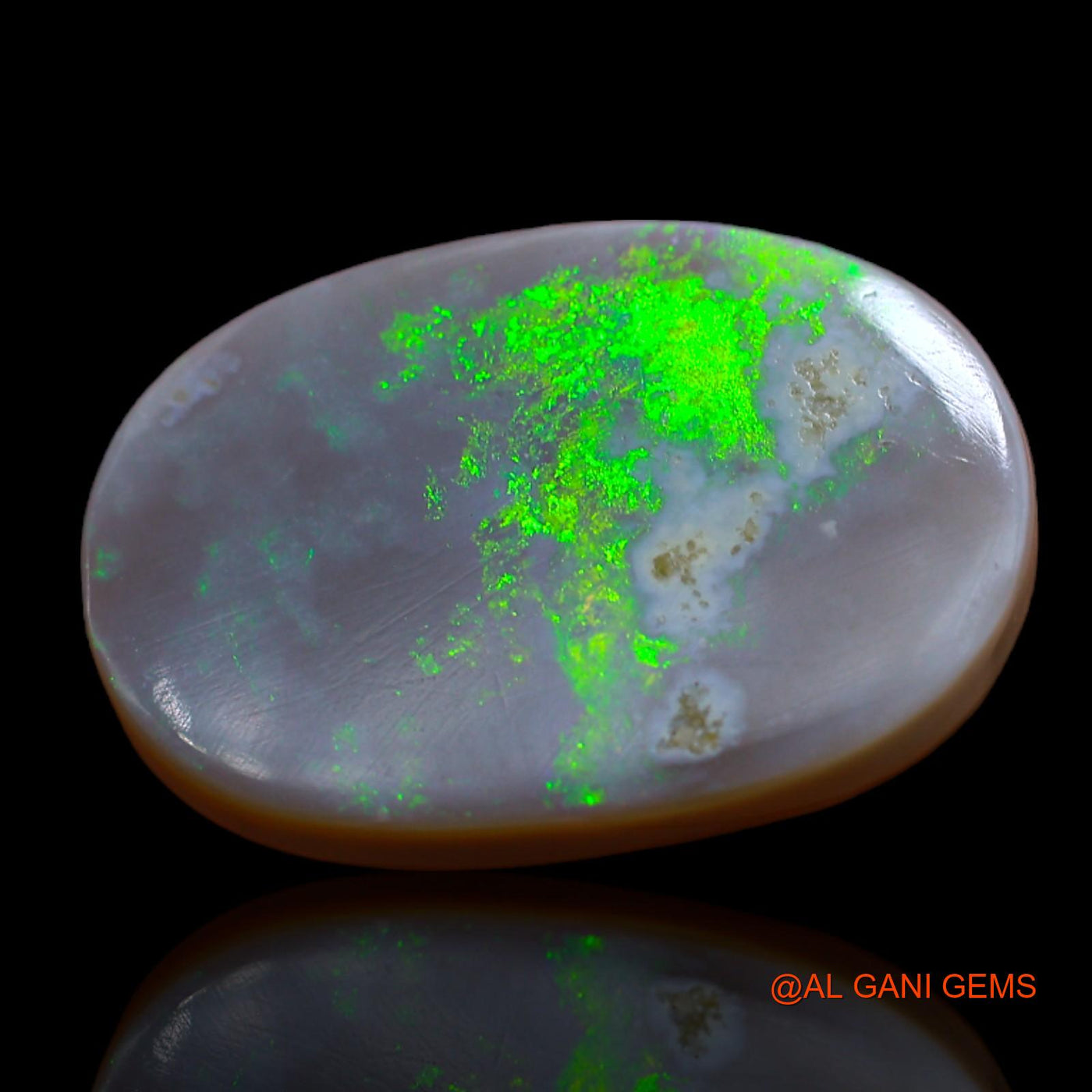 9.45 Cts Natural Australian Fire Opal Loose Gemstone Oval Cabochon 18x12x1 mm AB-91