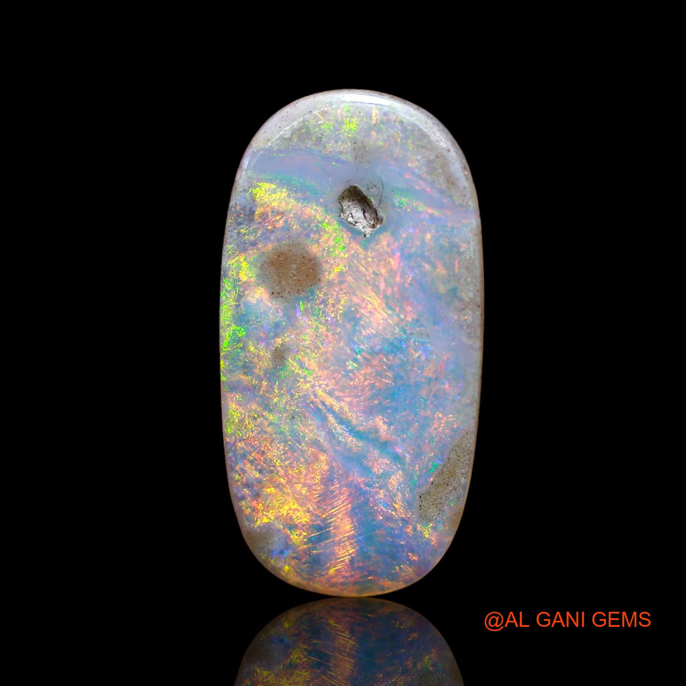 6.00 Cts Natural Australian Fire Opal Oval Cabochon Loose Gemstone For Jewelry 20x10x4 mm AB-921