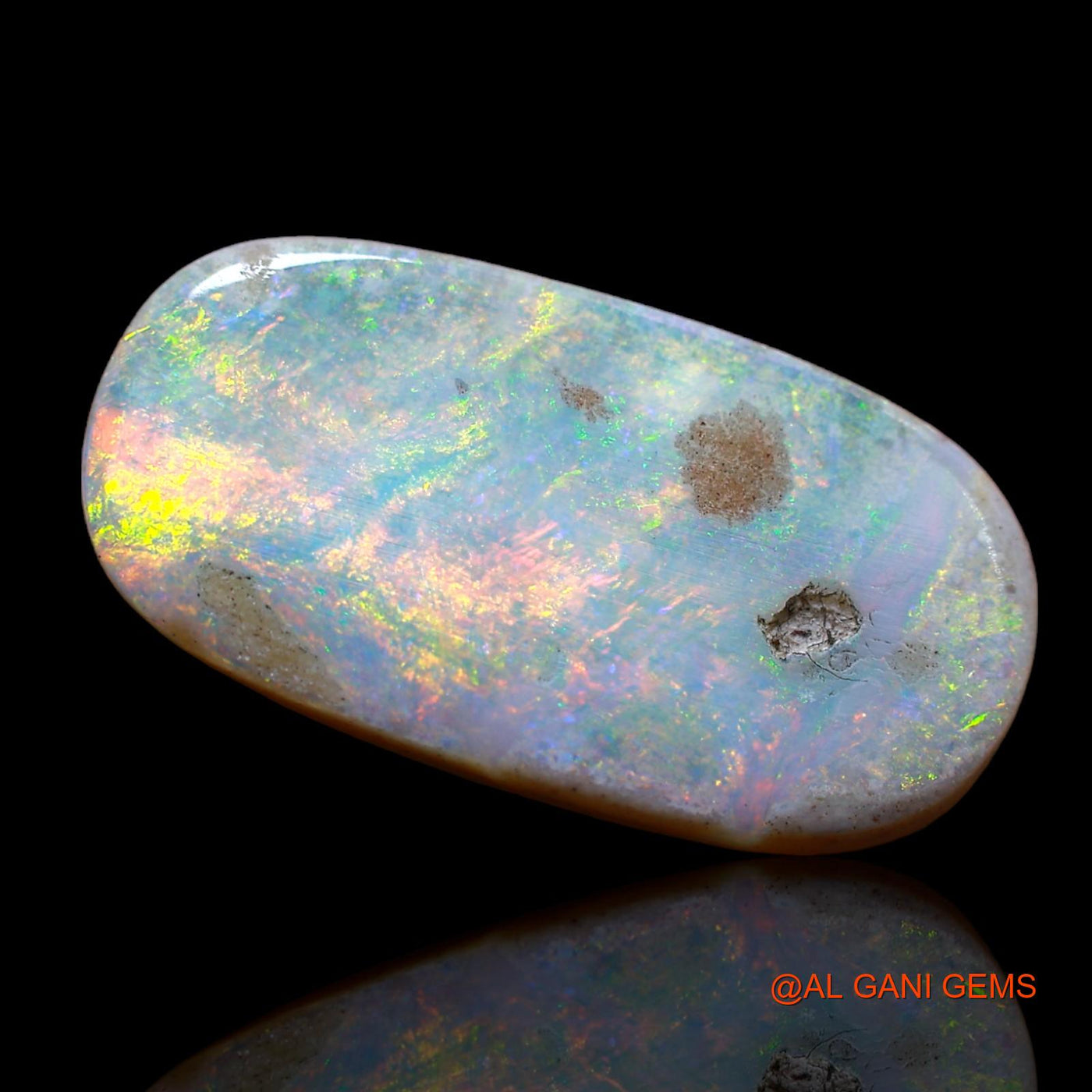 6.00 Cts Natural Australian Fire Opal Oval Cabochon Loose Gemstone For Jewelry 20x10x4 mm AB-921