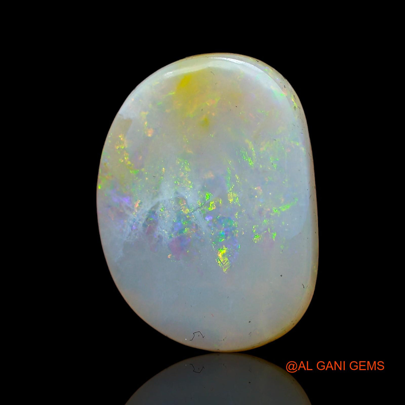 6.00 Cts Natural Australian Fire Opal Loose Gemstone Fancy Cabochon 18x14x3 mm AB-923