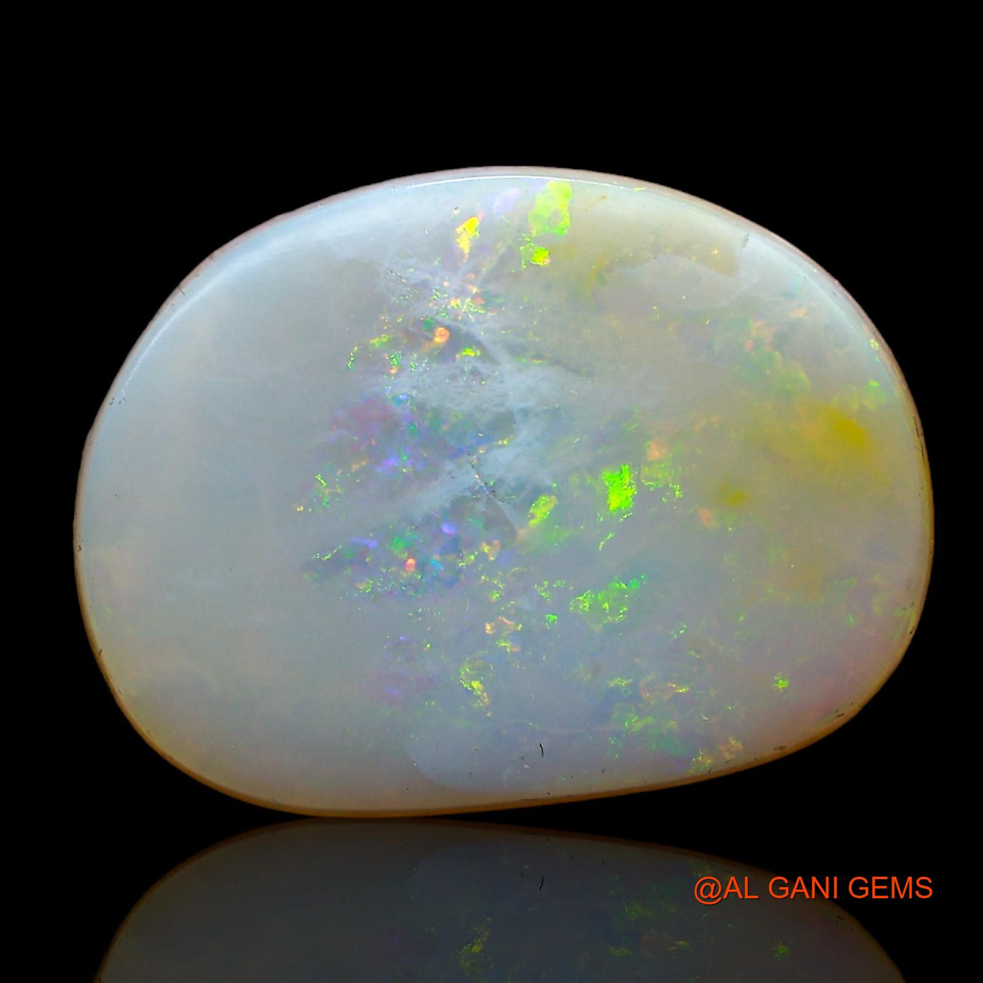 6.00 Cts Natural Australian Fire Opal Loose Gemstone Fancy Cabochon 18x14x3 mm AB-923