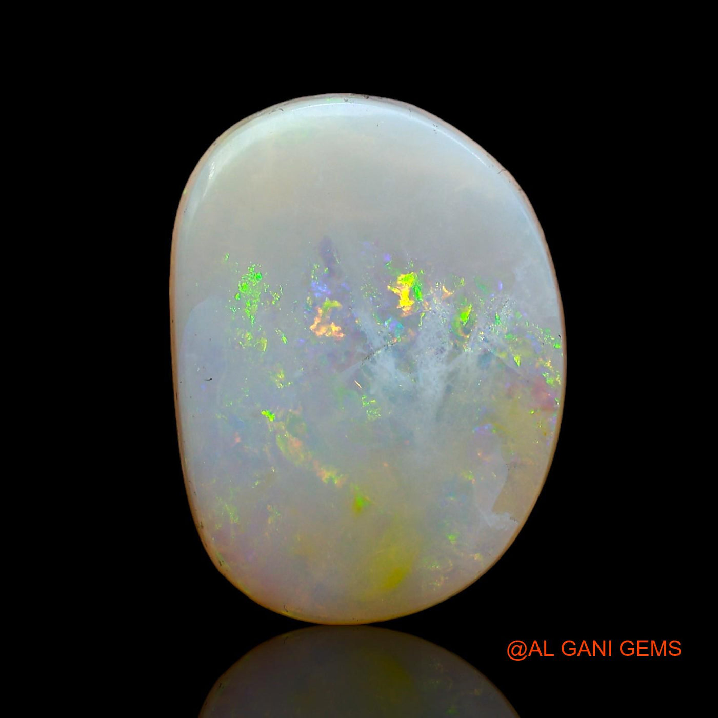 6.00 Cts Natural Australian Fire Opal Loose Gemstone Fancy Cabochon 18x14x3 mm AB-923