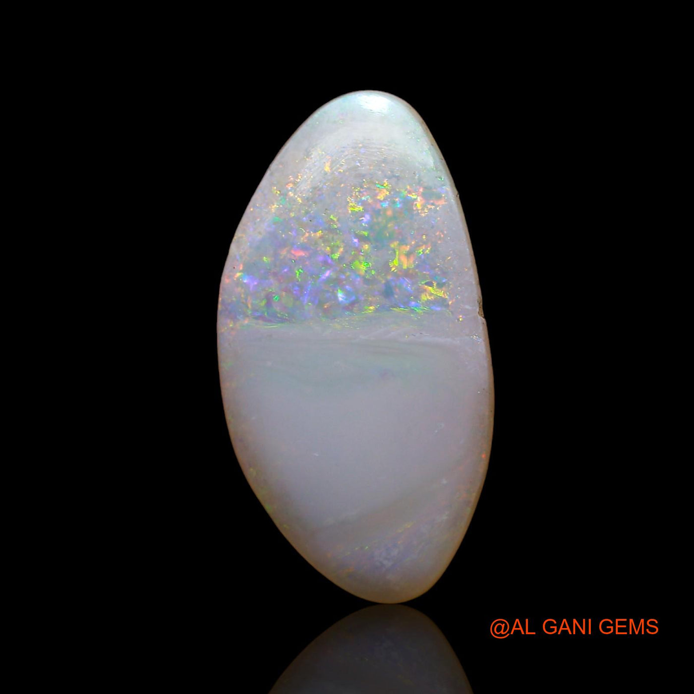 4.00 Cts Unheated Australian Fire Opal Loose Gemstone Fancy Cabochon Natural 21x11x3 mm AB-924