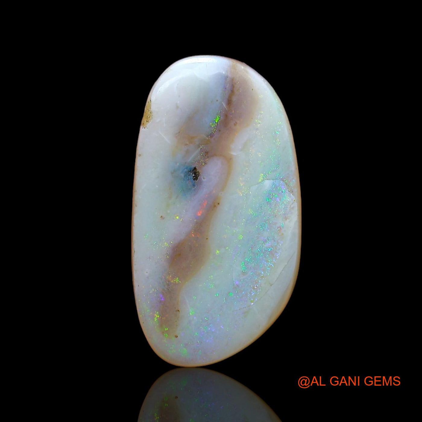 6.00 Cts Natural Australian Fire Opal Loose Gemstone Fancy Cabochon 20x11x4 mm AB-926