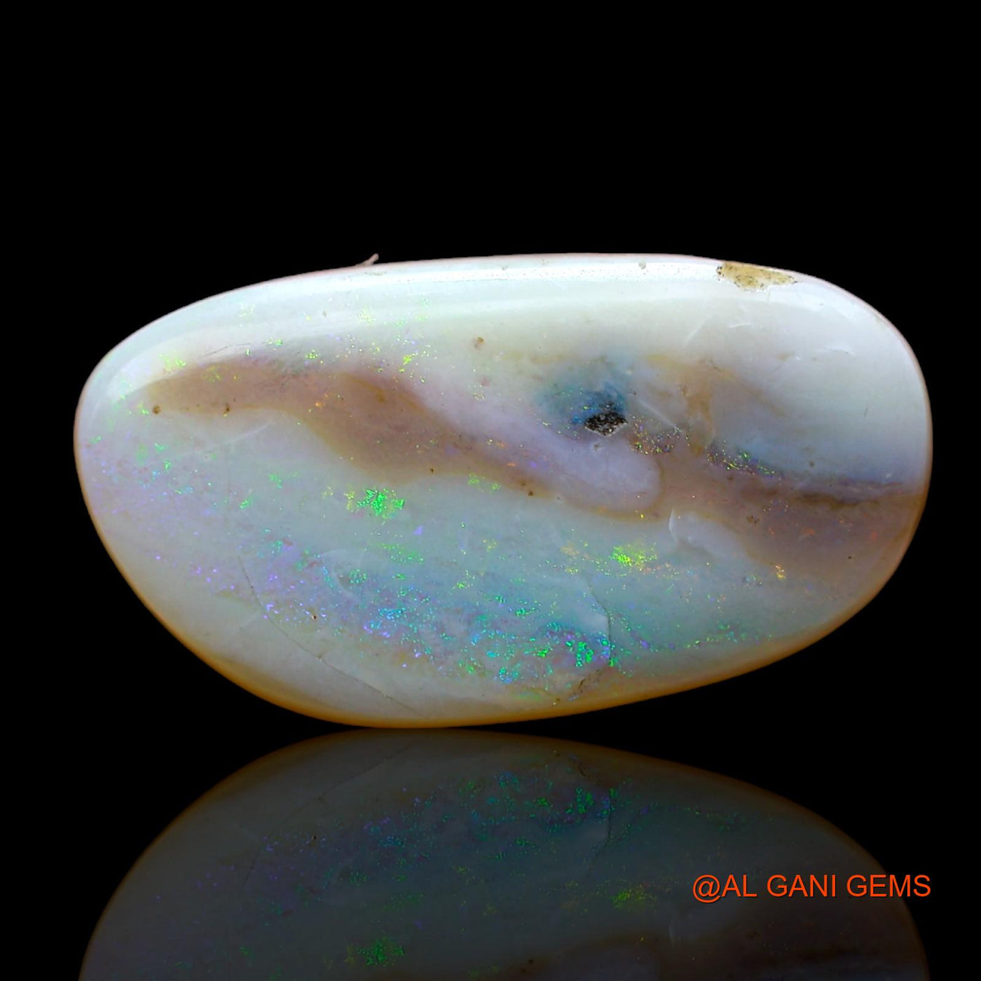 6.00 Cts Natural Australian Fire Opal Loose Gemstone Fancy Cabochon 20x11x4 mm AB-926