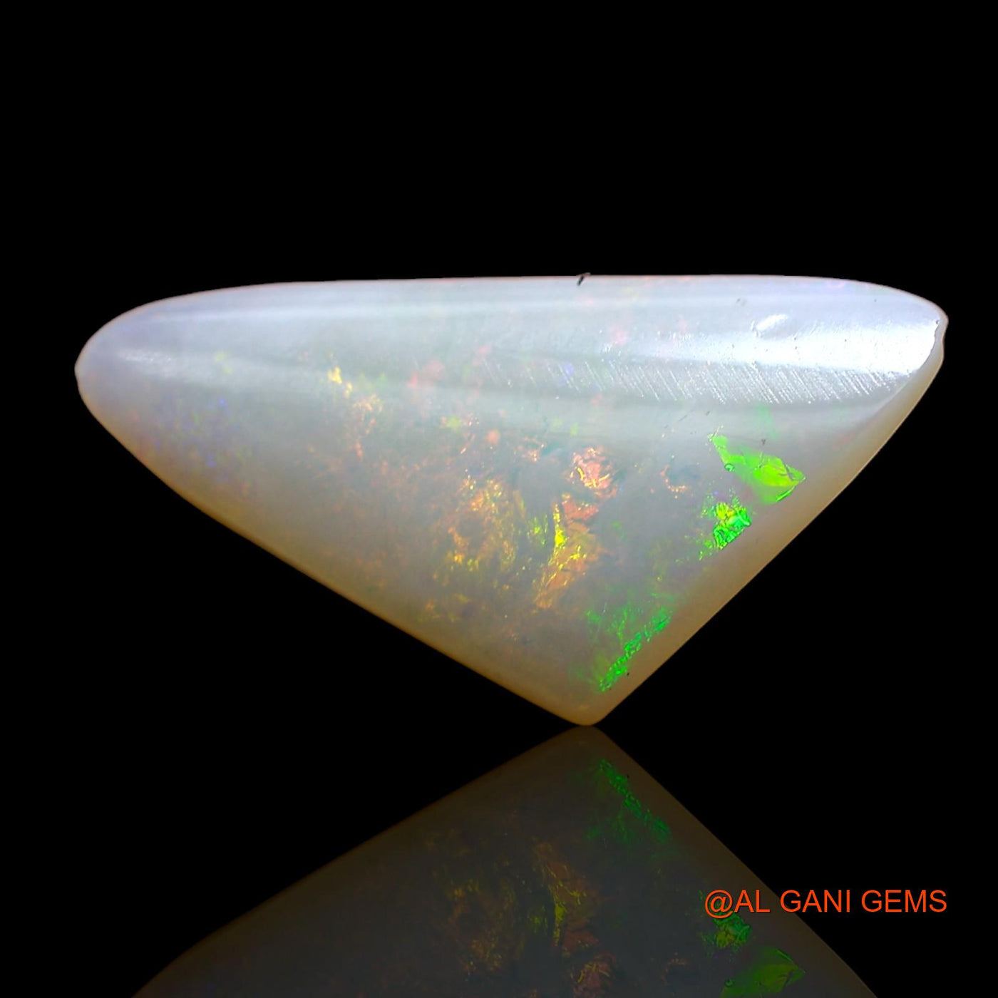 Natural Untreated Fire Opal Loose Gemstone Trillion Cabochon From Australia 5.00 Cts 22x11x4 mm AB-927