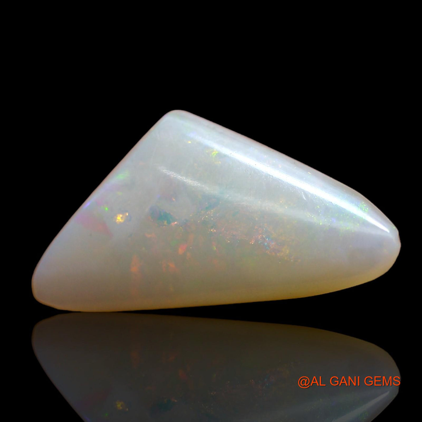Natural Untreated Fire Opal Loose Gemstone Trillion Cabochon From Australia 5.00 Cts 22x11x4 mm AB-927