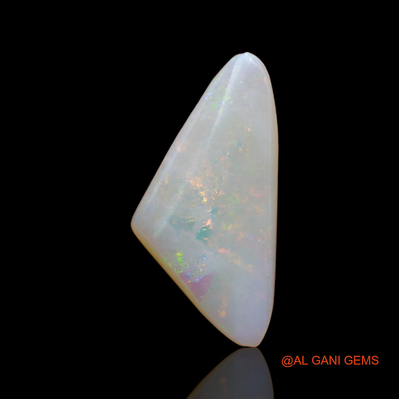 Natural Untreated Fire Opal Loose Gemstone Trillion Cabochon From Australia 5.00 Cts 22x11x4 mm AB-927