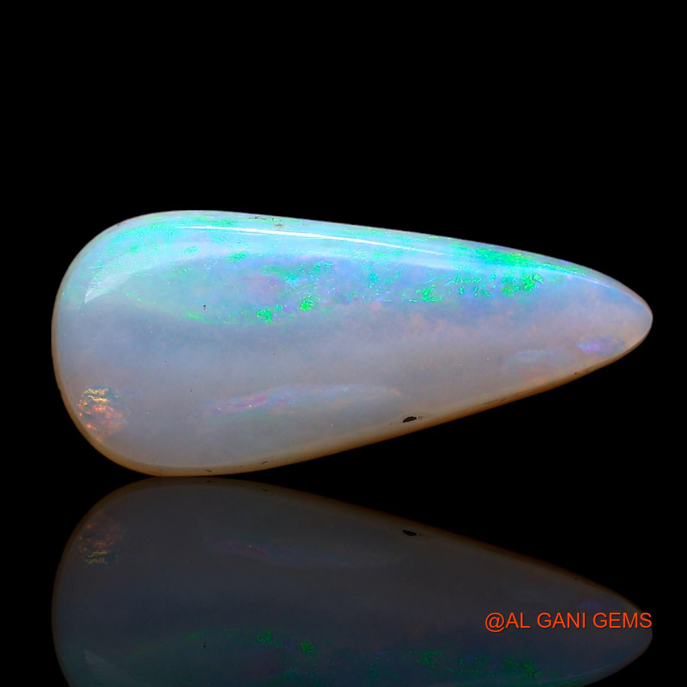 4.00 Cts Natural Australian Fire Opal Loose Gemstone Pear Cabochon 14x8x4 mm AB-937