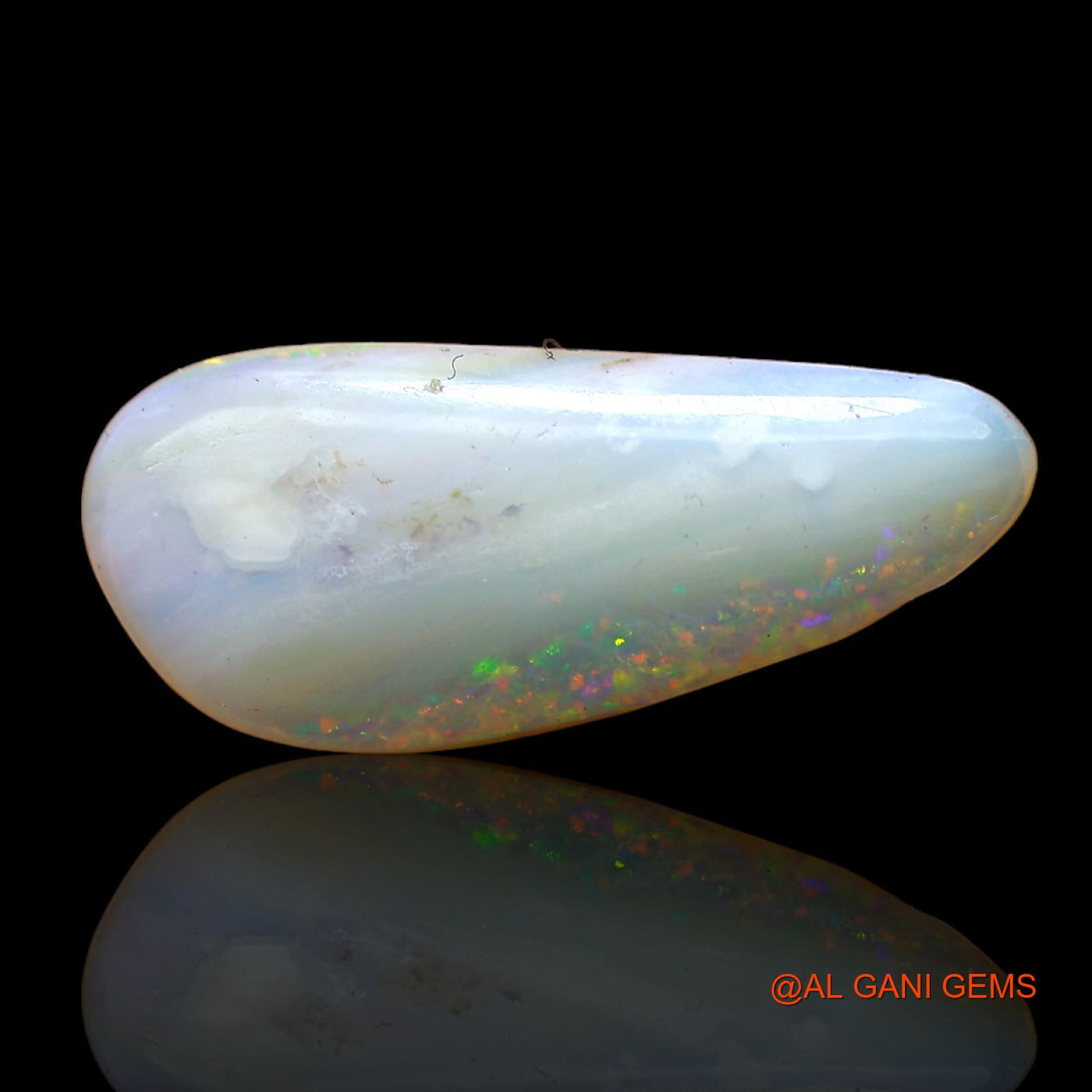 3.00 Cts Unheated Australian Fire Opal Loose Gemstone Fancy Cabochon Natural 21x9x3 mm AB-939