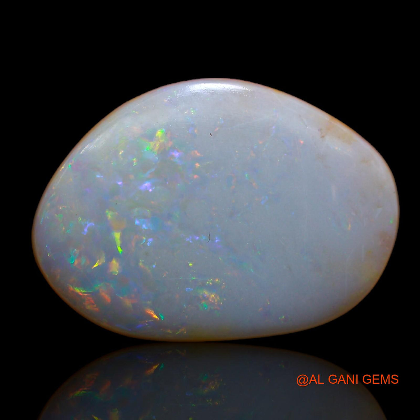 8.75 Cts Natural Australian Fire Opal Loose Gemstone Fancy Cabochon 20x14x2 mm AB-93