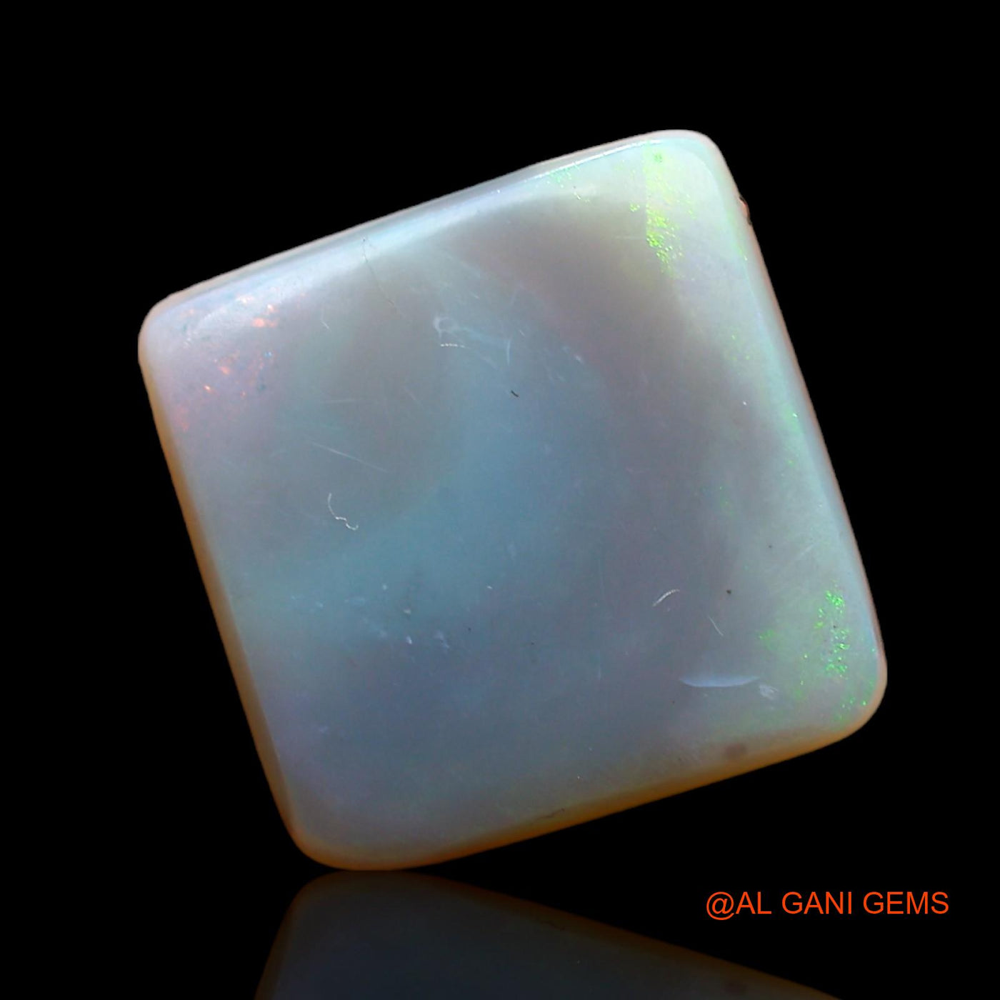 Natural Fire Opal Gemstone 6.00 Cts Loose Square Cabochon From Australia 13x13x4 mm AB-940