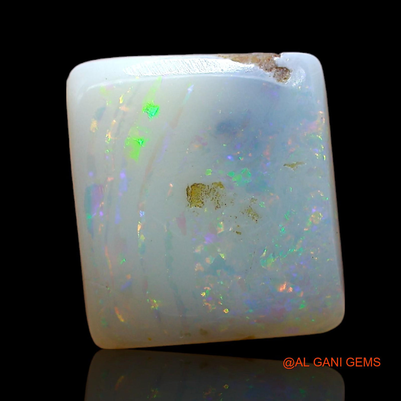 Natural Fire Opal Gemstone 5.00 Cts Loose Square Cabochon From Australia 13x11x4 mm AB-944