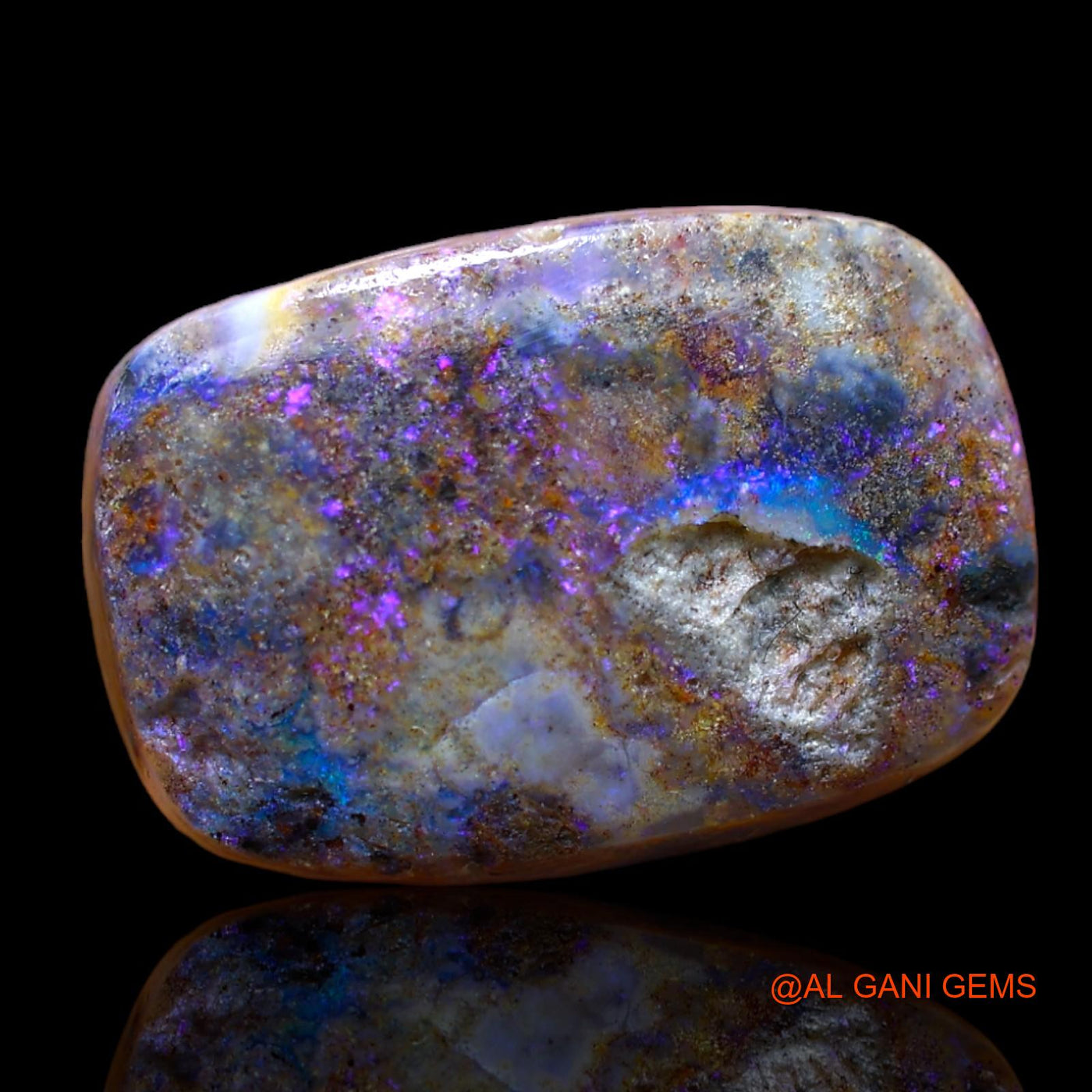 10.00 Cts Unheated Australian Fire Opal Loose Gemstone Oval Cabochon Natural 19x13x6 mm AB-960